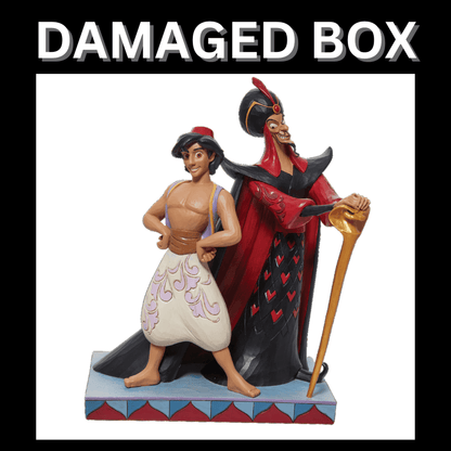 DAMAGED BOX - Disney Traditions Aladdin and Jafar Good Vs. Evil By Jim Shore