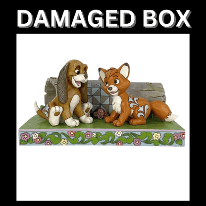 DAMAGED BOX - Disney Traditions An Unlikely Friendship Fox & Hound Figurine By Jim Shore