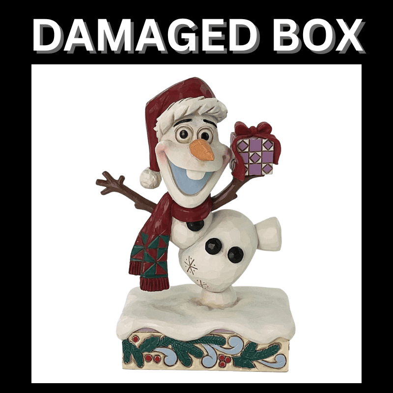 DAMAGED BOX - Disney Traditions Festive Frost Christmas Olaf Figurine By Jim Shore