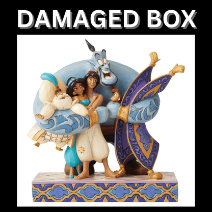 DAMAGED BOX - Disney Traditions Group Hug! - Aladdin Figurine