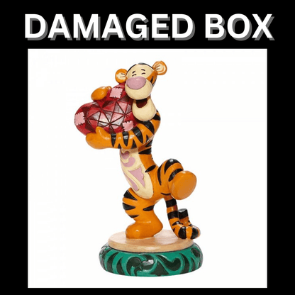 DAMAGED BOX - Disney Traditions Heartfelt Hug - Tigger Holding Heart Figurine