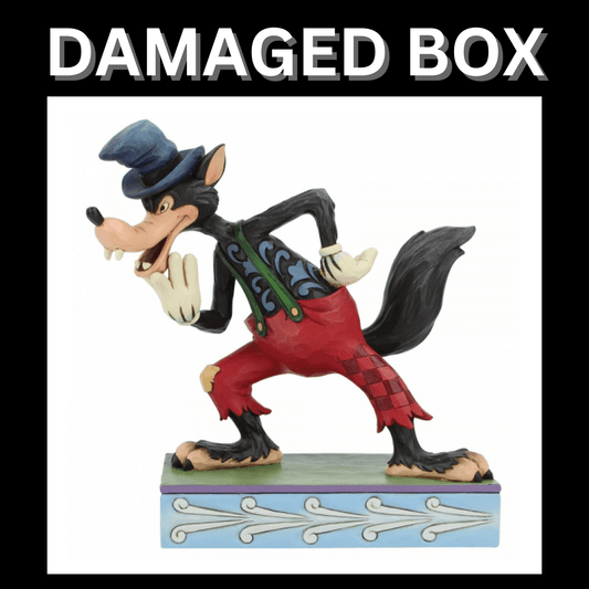 DAMAGED BOX - Disney Traditions I'll Huff and I'll Puff! - Silly Symphony Big Bad Wolf Figurine
