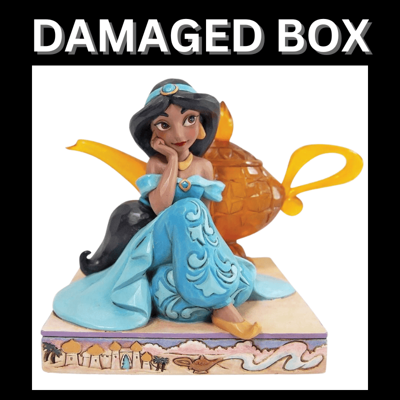 DAMAGED BOX - Disney Traditions Jasmine and Genie Lamp Figurine By Jim Shore