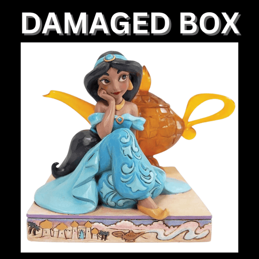 DAMAGED BOX - Disney Traditions Jasmine and Genie Lamp Figurine By Jim Shore