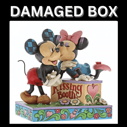 DAMAGED BOX - Disney Traditions Kissing Booth - Mickey Mouse and Minnie Mouse Figurine