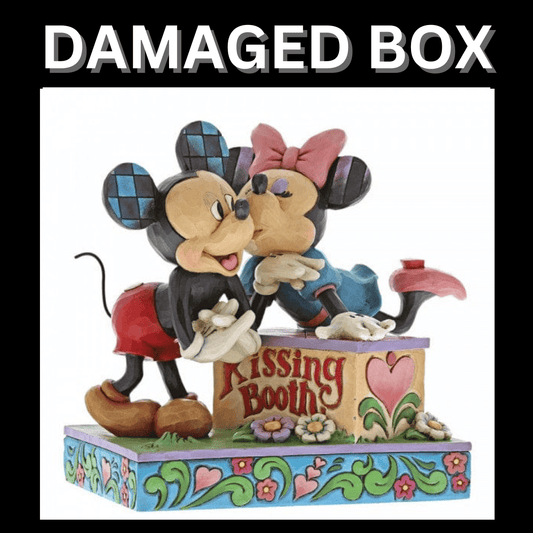 DAMAGED BOX - Disney Traditions Kissing Booth - Mickey Mouse and Minnie Mouse Figurine
