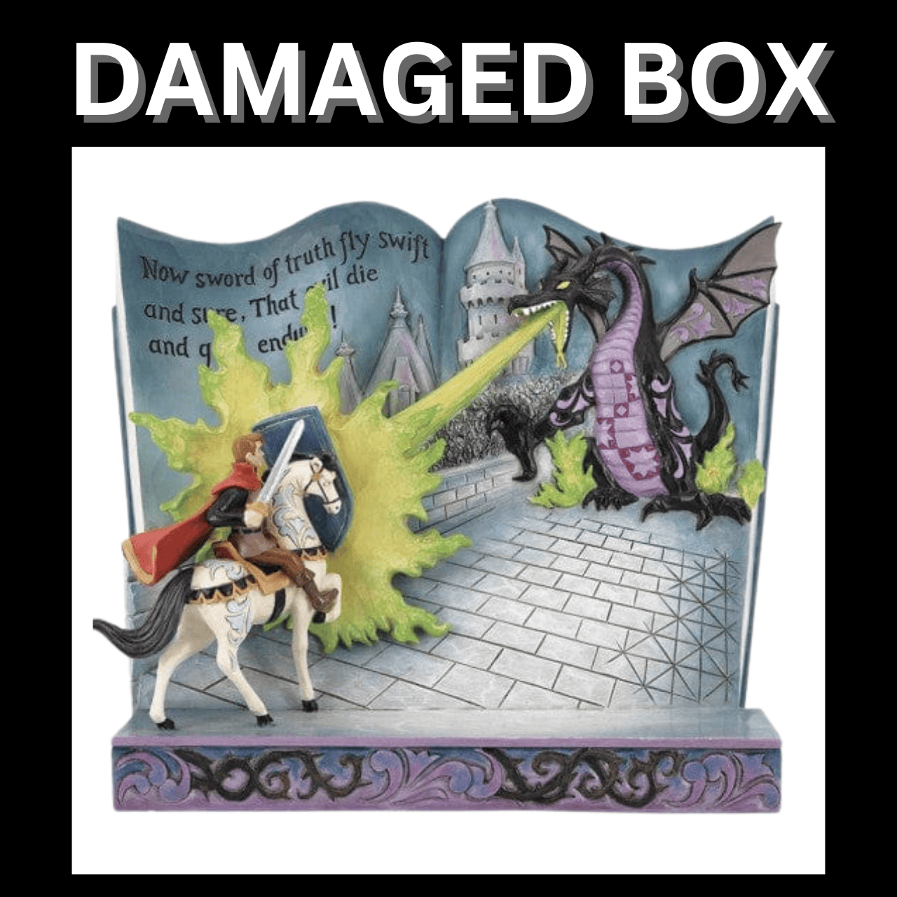 DAMAGED BOX - Disney Traditions Love Conquers All Maleficent Storybook Figurine by Jim Shore