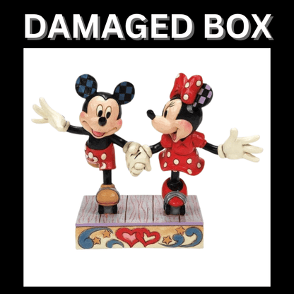 DAMAGED BOX - Disney Traditions Mickey and Minnie Roller Skating Figurine