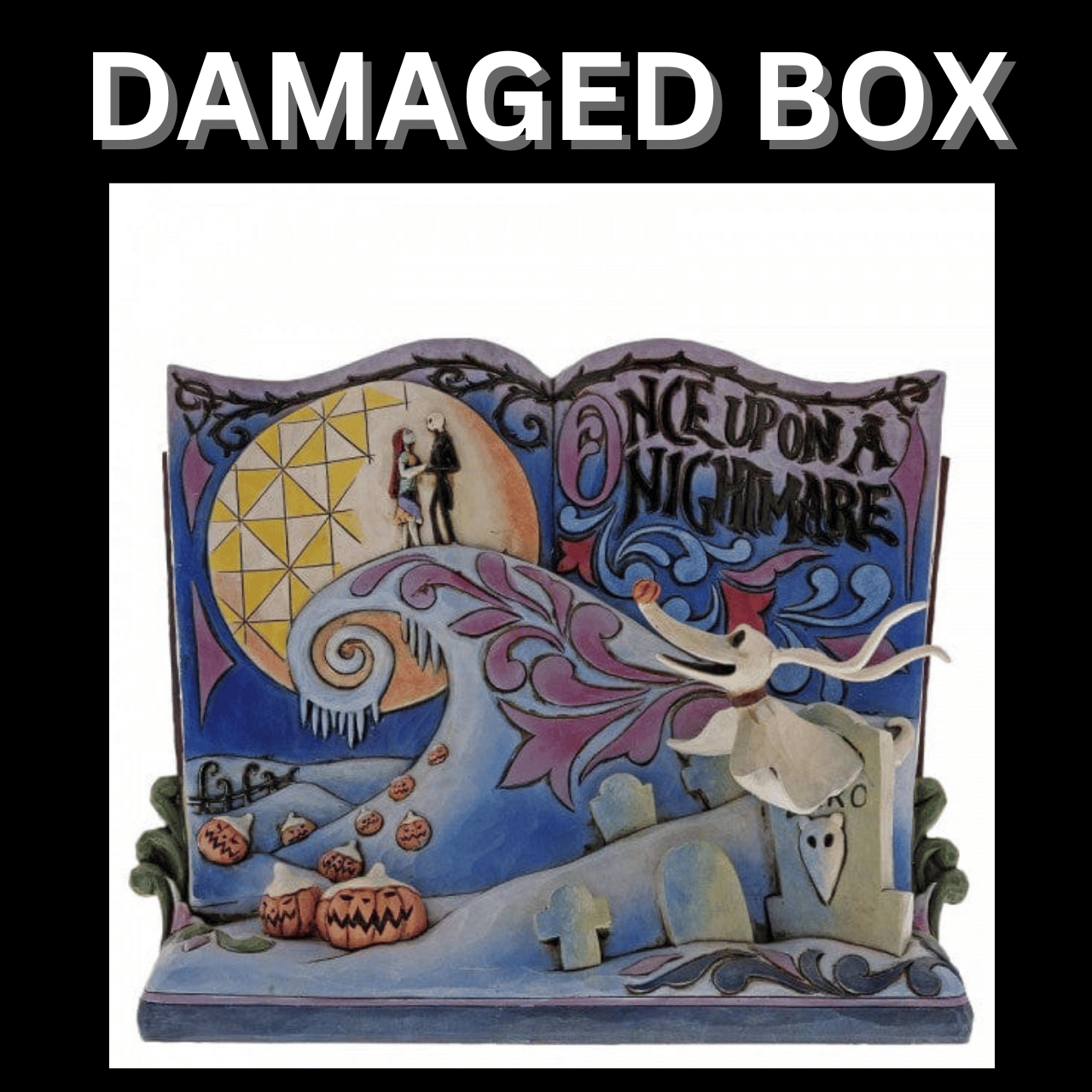 DAMAGED BOX - Disney Traditions Once Upon A Nightmare - Storybook Nightmare Before Christmas Figurine