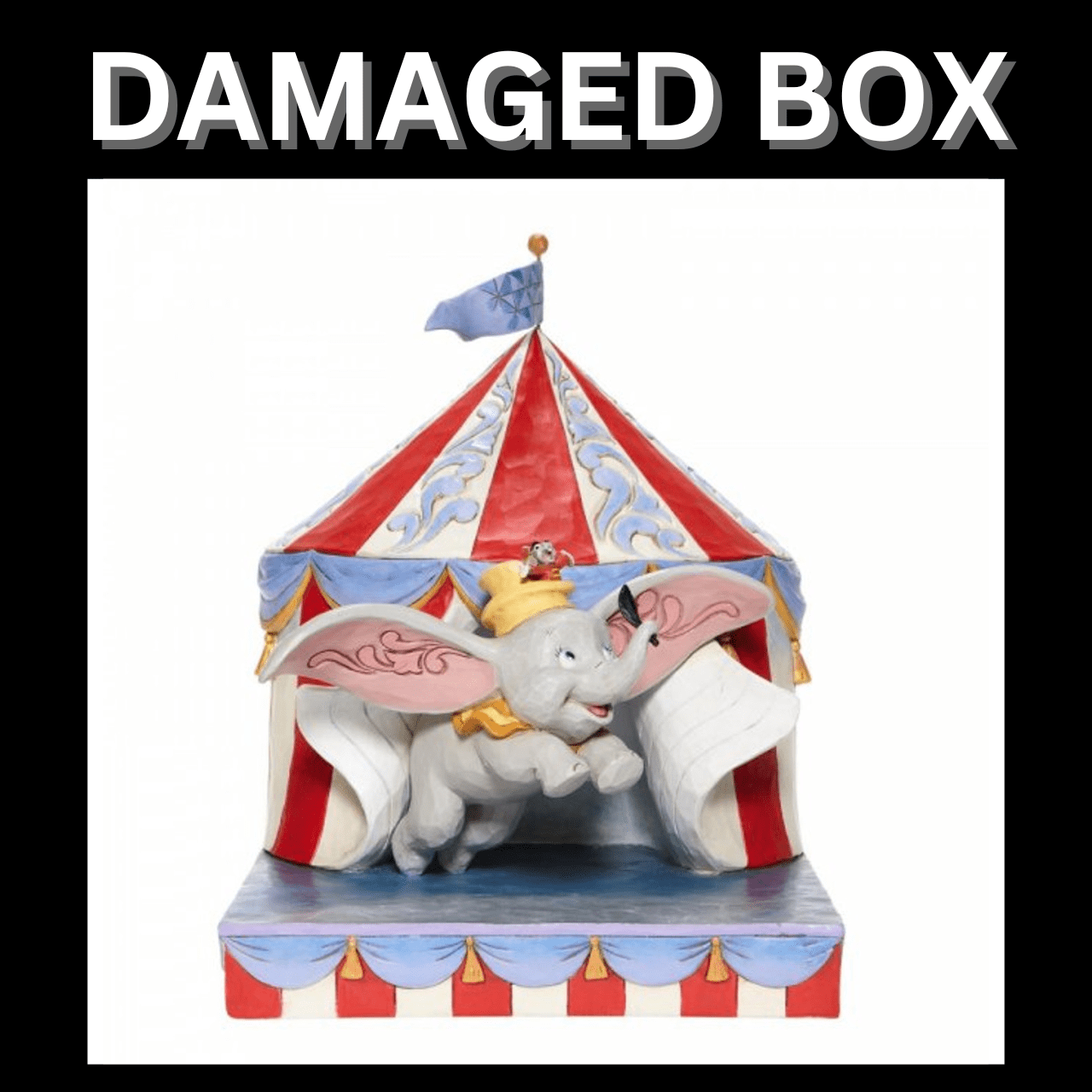 DAMAGED BOX - Disney Traditions Over the Big Top - Dumbo Circus out of Tent Figurine