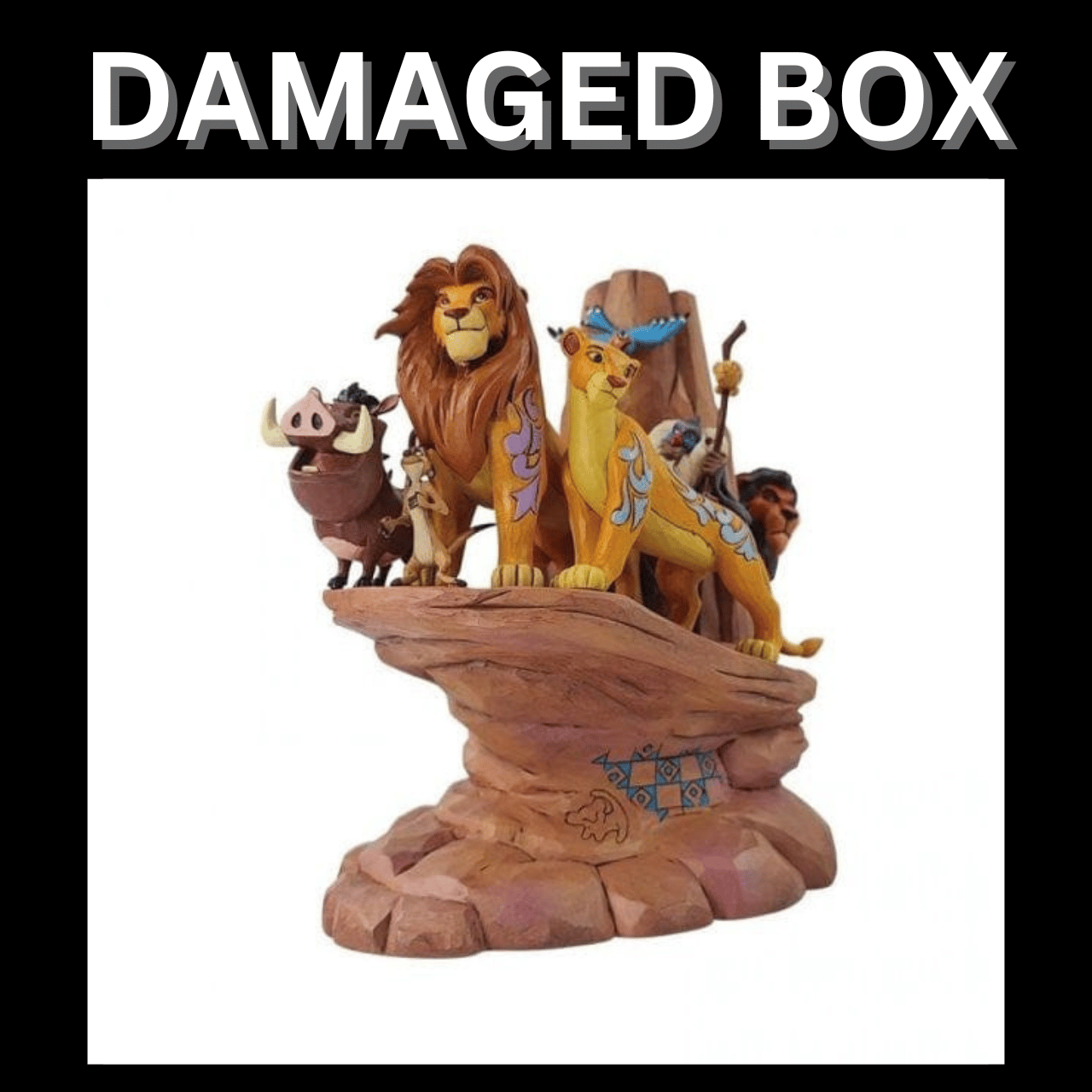 DAMAGED BOX - Disney Traditions "Pride Rock" Lion King Carved in Stone