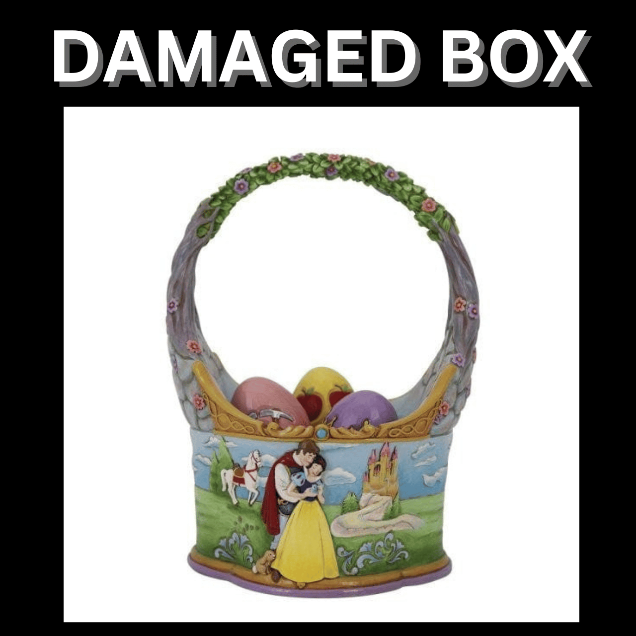 DAMAGED BOX - Disney Traditions Snow White Basket Figurine By Jim Shore