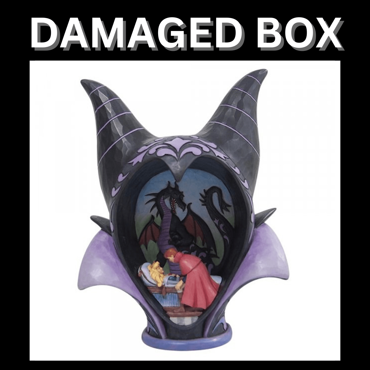 DAMAGED BOX - Disney Traditions True Love's Kiss - Maleficent Diorama Headdress Figurine
