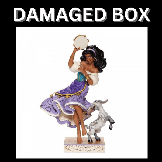 DAMAGED BOX - Disney Traditions Twirling Tambourine Player - Esmeralda and Djali Figurine