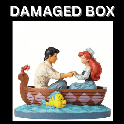 DAMAGED BOX - Disney Traditions Waiting For A Kiss - Ariel and Prince Eric Figurine