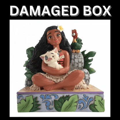 DAMAGED BOX - Disney Traditions Welcome to Motunui - Moana with Pua and Hei Hei Figurine