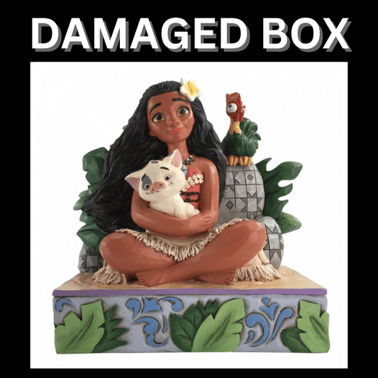 DAMAGED BOX - Disney Traditions Welcome to Motunui - Moana with Pua and Hei Hei Figurine