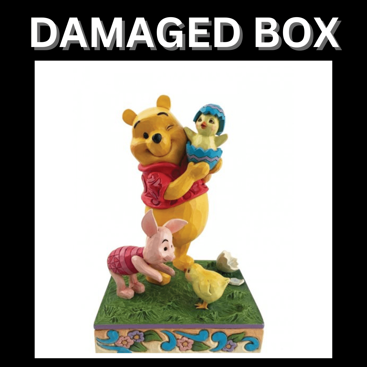 DAMAGED BOX - Disney Traditions Winnie The Pooh & Piglet Easter Figurine by Jim Shore