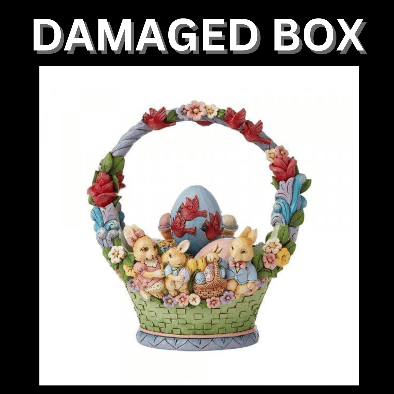 DAMAGED BOX - Easter Cheer Found Here! 17th Annual Easter Basket Heartwood Creek by Jim Shore
