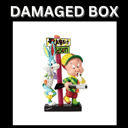 DAMAGED BOX - Elmer Fudd and Bugs Bunny Figurine - Looney Tunes by Romero Britto