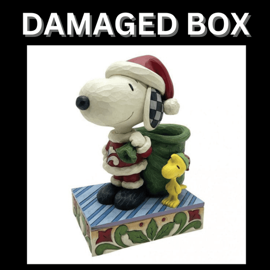 DAMAGED BOX - Snoopy Santa Figurine By Jim Shore