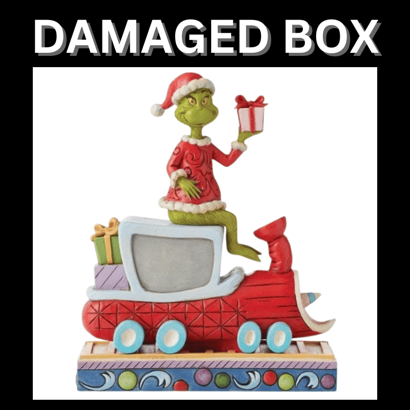 DAMAGED BOX - The Grinch on Train Figurine By Jim Shore 6010776