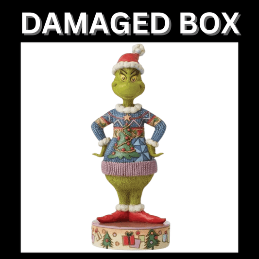 DAMAGED BOX - The Grinch Wearing Ugly Sweater Figurine By Jim Shore