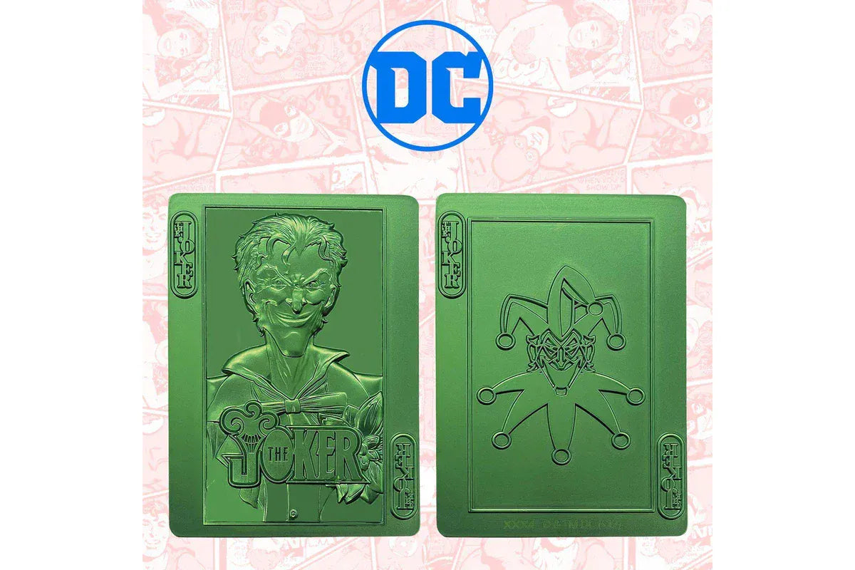 DC The Joker Playing Card Limited Edition Green Ingot