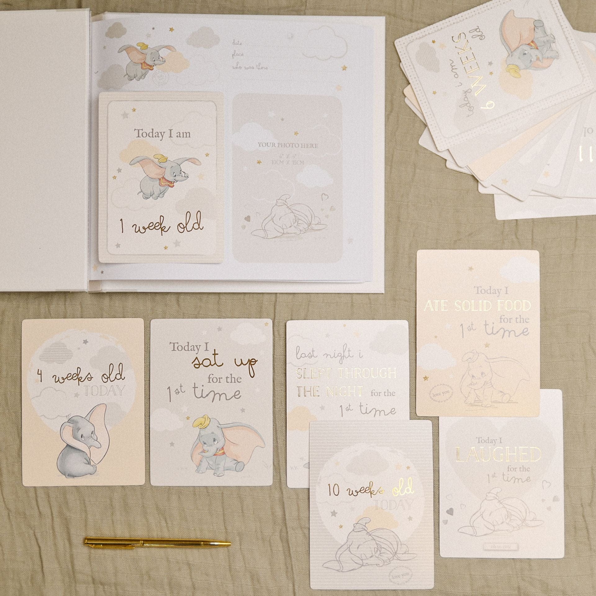 Disney Baby Magical Beginnings Album & Milestone Card Set - Dumbo