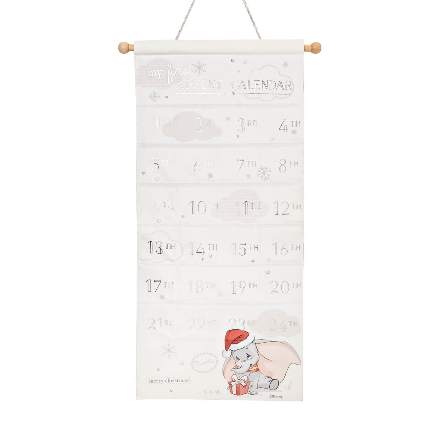 Disney Baby Magical Beginnings Dumbo Fabric Advent Calendar - First Christmas