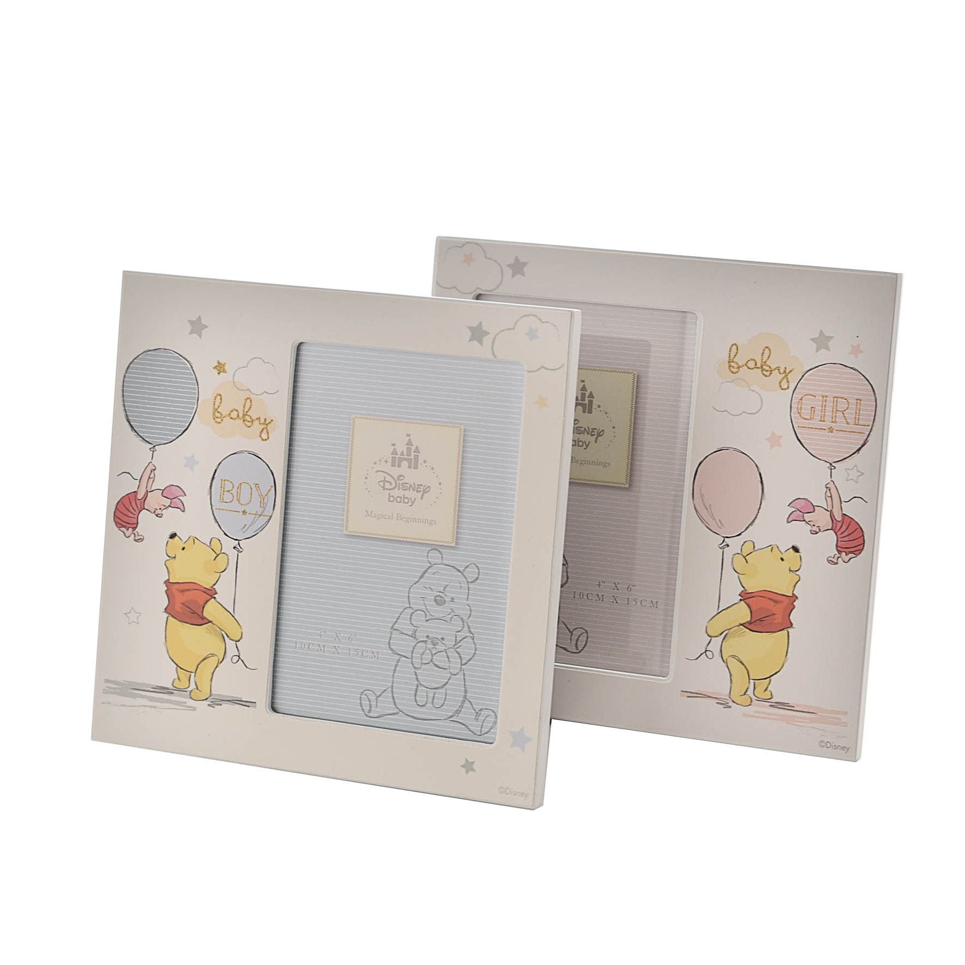 Disney Baby Magical Beginnings Frame 4" x 6" Pooh Baby Boy