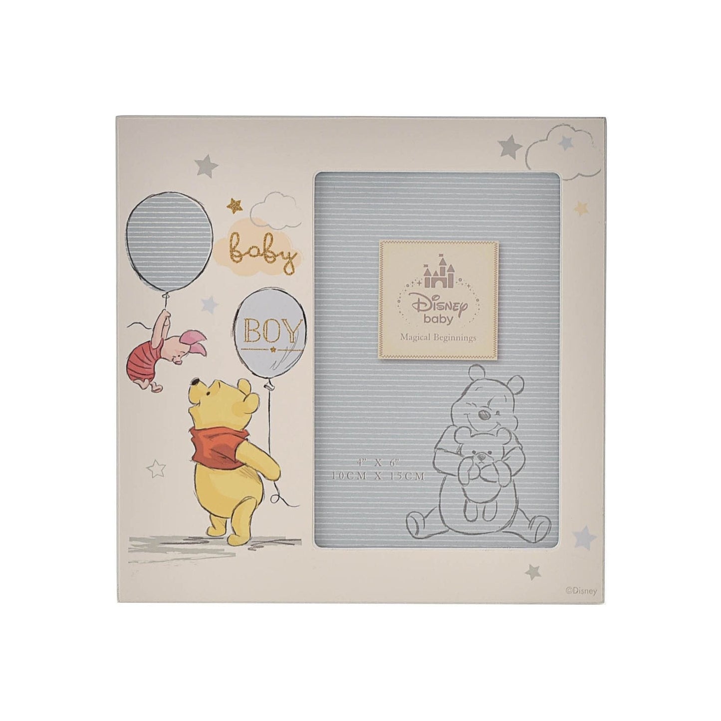 Disney Baby Magical Beginnings Frame 4" x 6" Pooh Baby Boy
