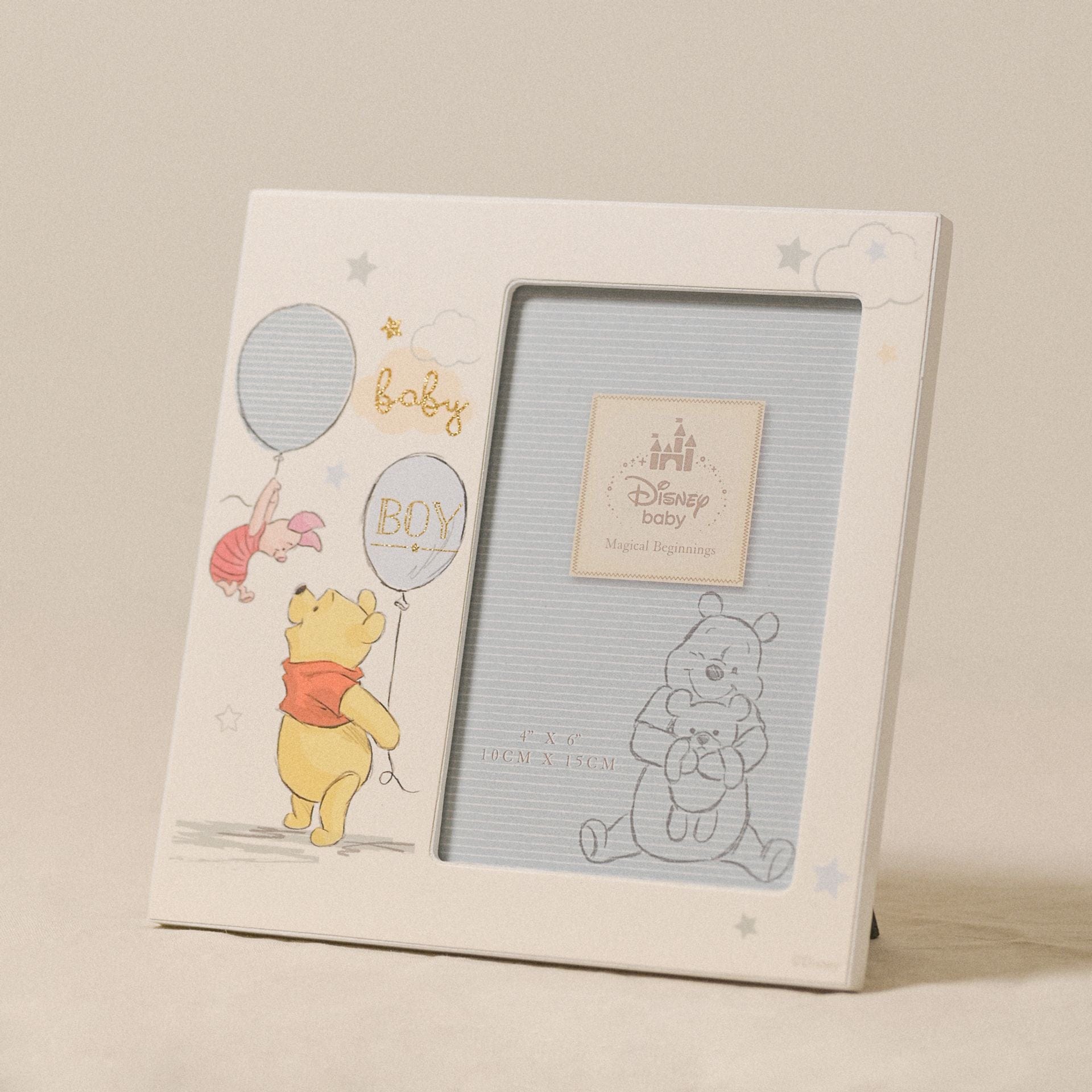 Disney Baby Magical Beginnings Frame 4" x 6" Pooh Baby Boy