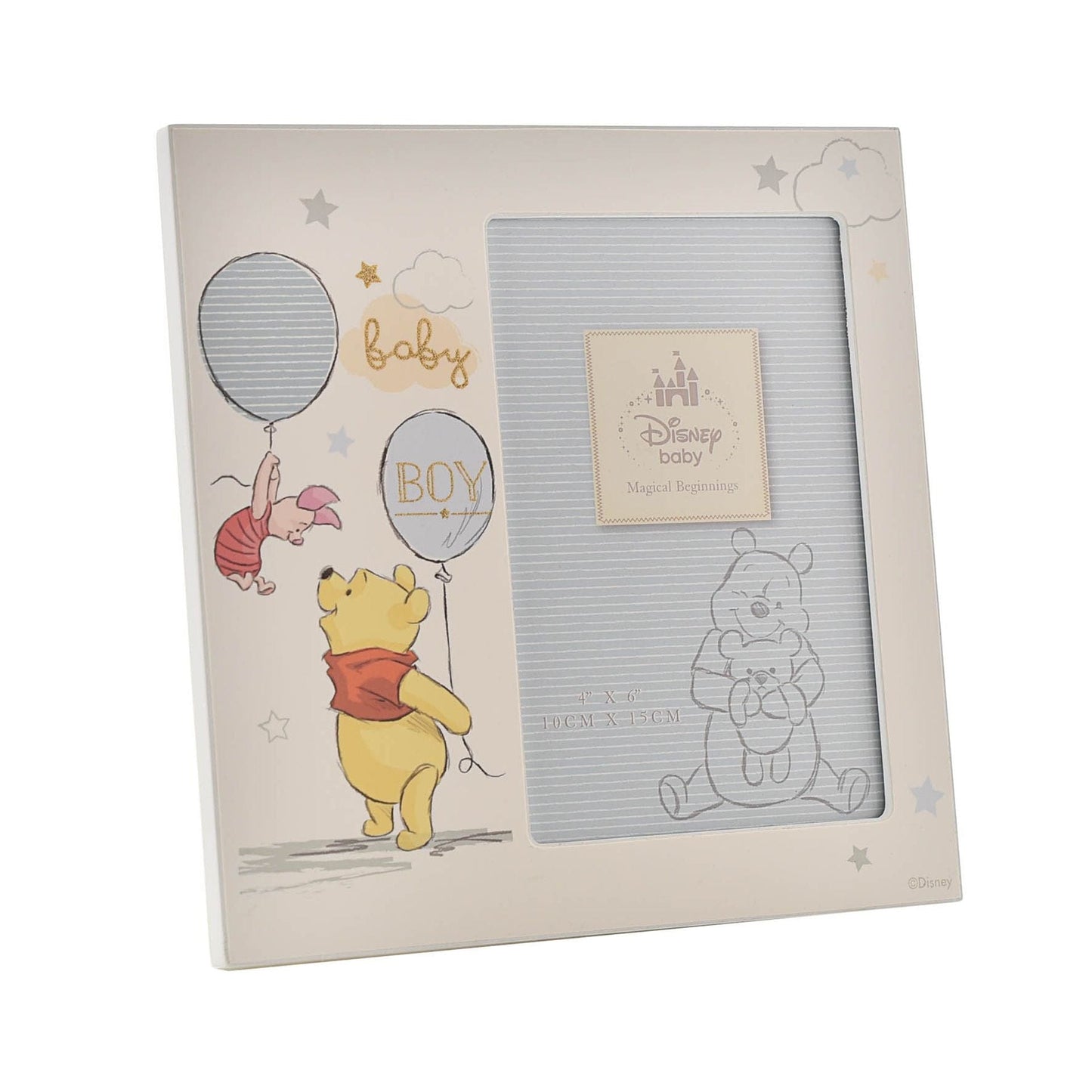 Disney Baby Magical Beginnings Frame 4" x 6" Pooh Baby Boy