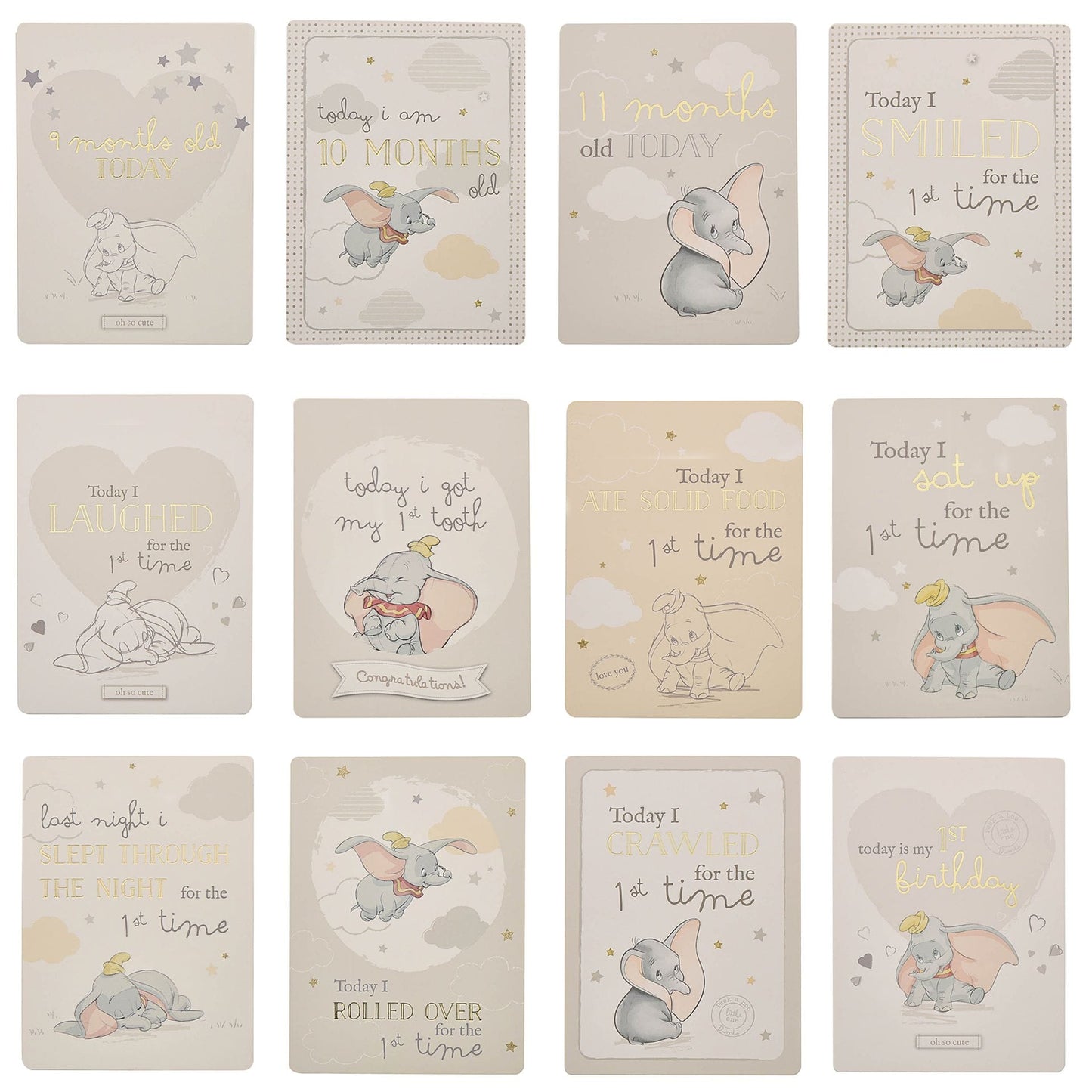 Disney Baby Magical Beginnings Milestone Card Set - Dumbo