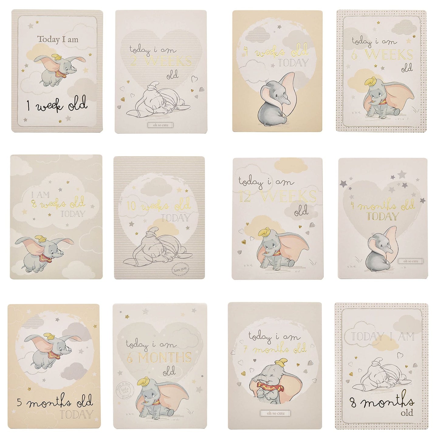Disney Baby Magical Beginnings Milestone Card Set - Dumbo