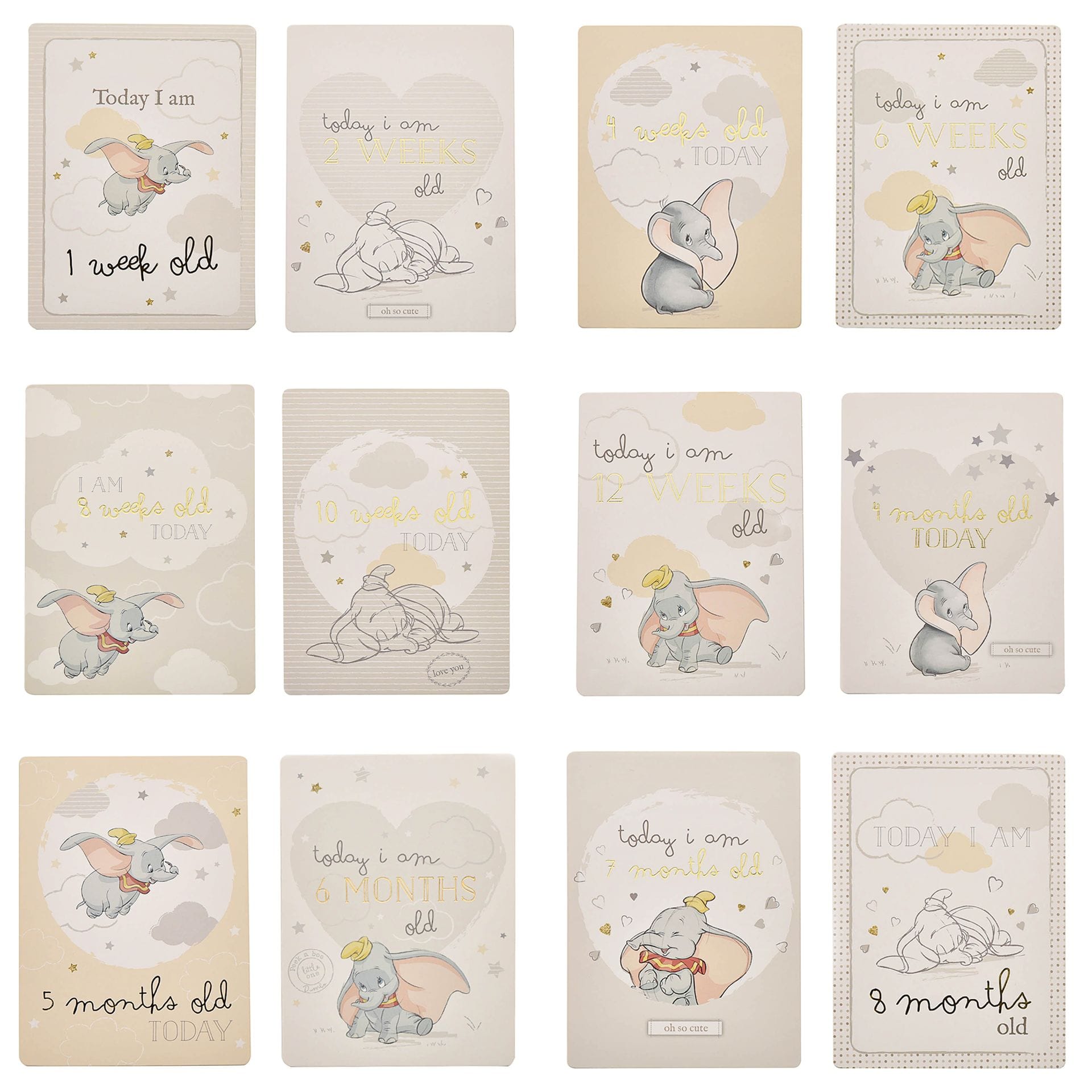 Disney Baby Magical Beginnings Milestone Card Set - Dumbo