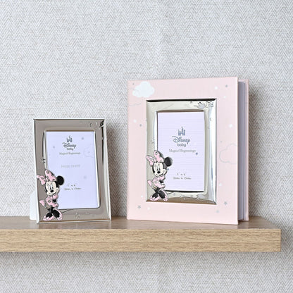 Disney Baby Magical Beginnings Silver Minnie Photo Frame 4" x 6" Mickey & Friends