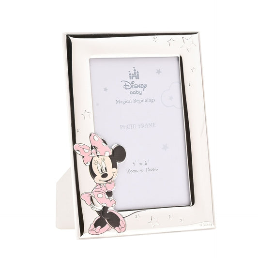 Disney Baby Magical Beginnings Silver Minnie Photo Frame 4" x 6" Mickey & Friends