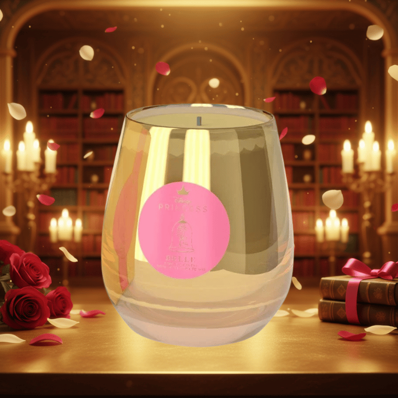 Disney Belle Rose Petal & White Iris Candle by Disney Home Fragrance