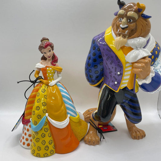 Disney Britto Belle and Beast Double Pack Figurines
