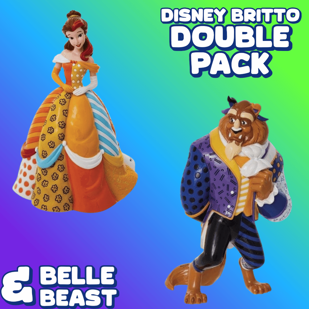 Disney Britto Belle and Beast Figurine Double Pack