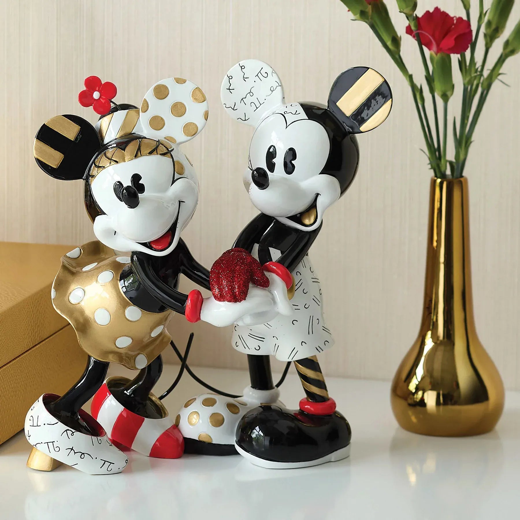 Disney Britto Midas Mickey And Minnie Figurine