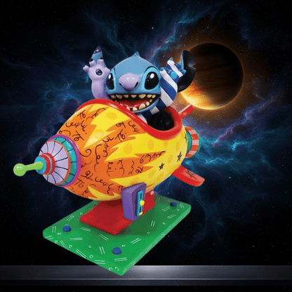 Disney Britto Stitch Rocket Ship Figurine 6019019