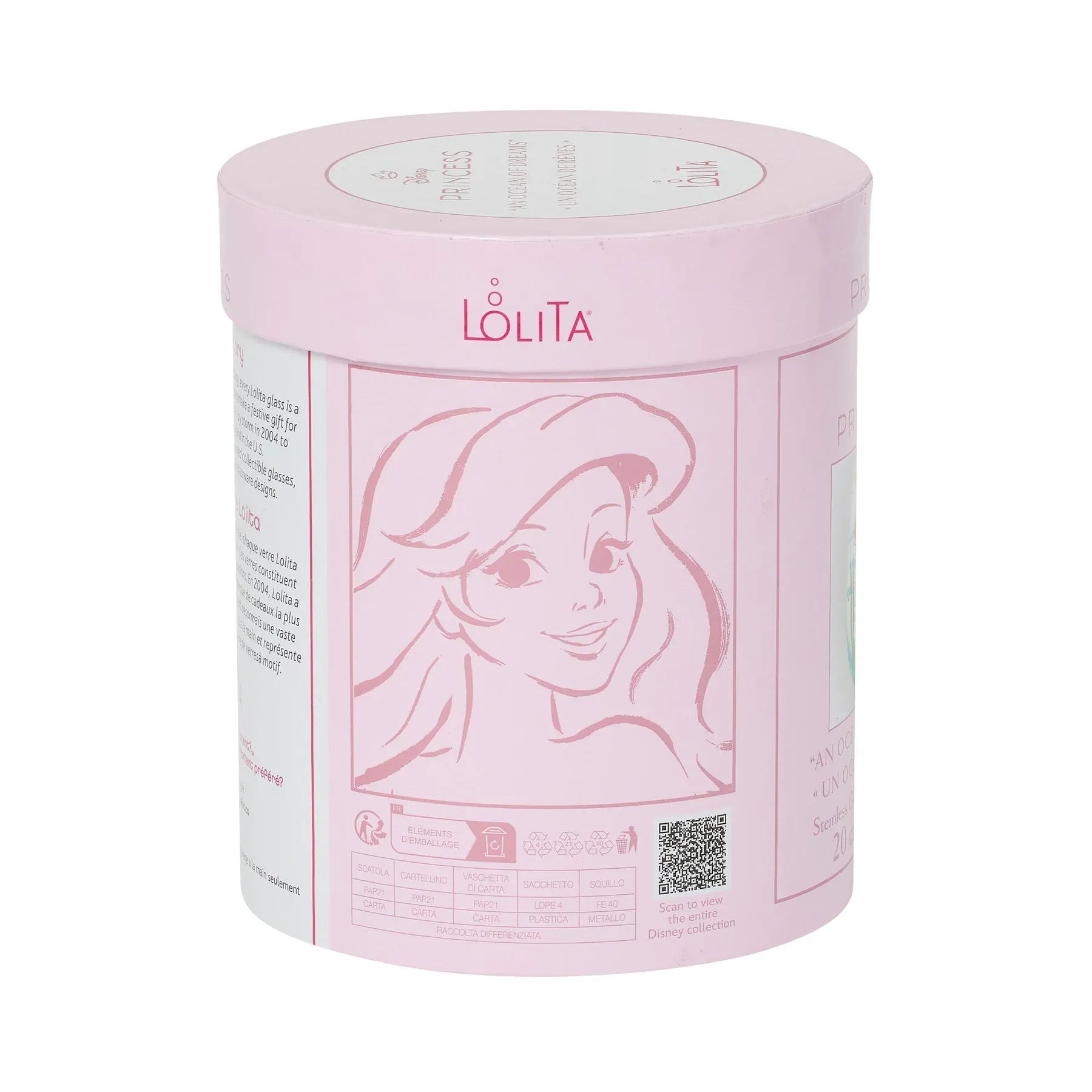 Disney By Lolita An Ocean Of Dreams Ariel Stemless Glass