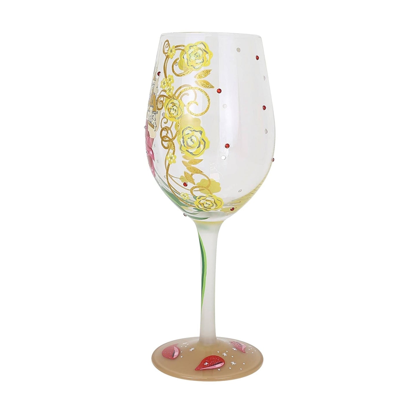 Disney By Lolita Bold Like A Rose Belle Wine Glass