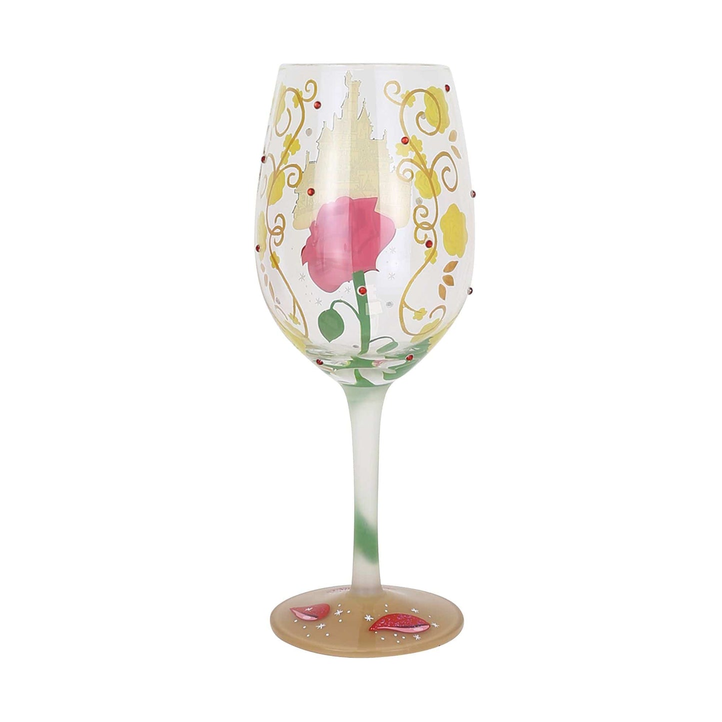 Disney By Lolita Bold Like A Rose Belle Wine Glass