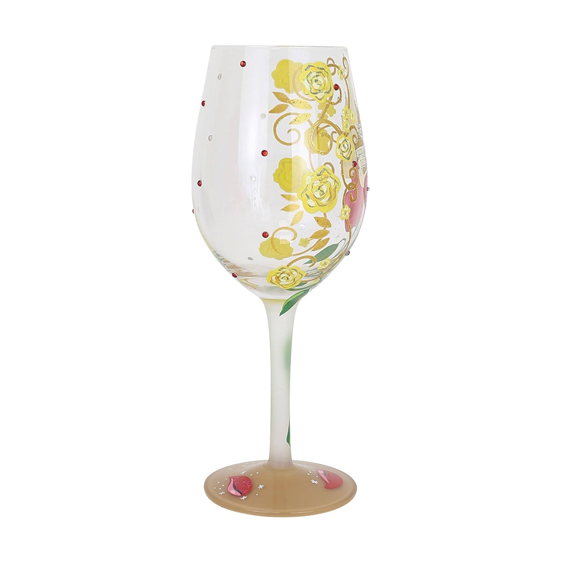 Disney By Lolita Bold Like A Rose Belle Wine Glass