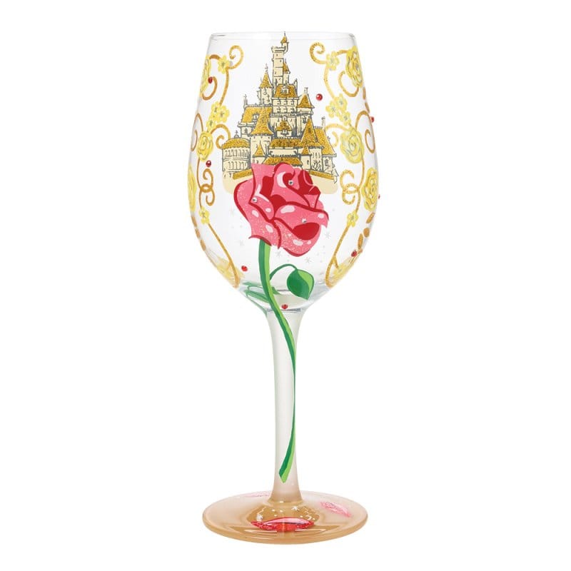 Disney By Lolita Bold Like A Rose Belle Wine Glass