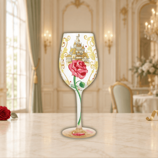 Disney By Lolita Bold Like A Rose Belle Wine Glass